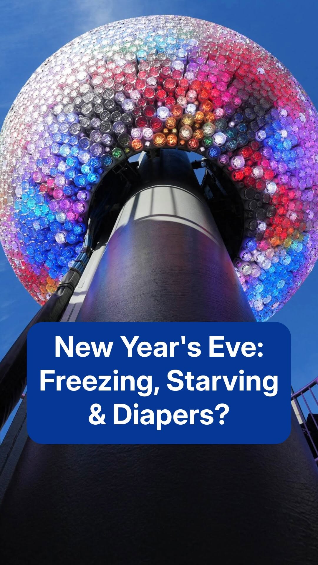 New Year’s Eve revelers holding their spot in Times Square for the ball drop